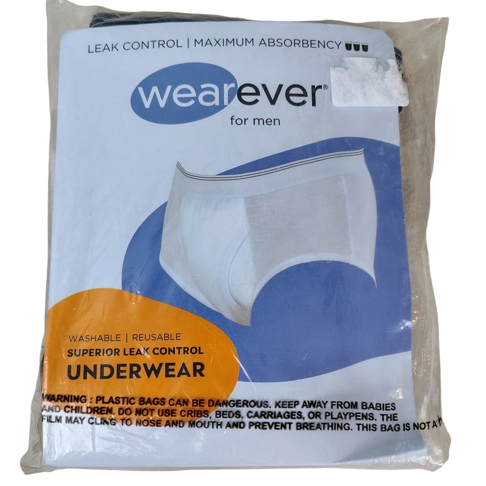 NWT Wearever Mens 3XL Incontinence Brief Navy Maximum Absorbency HDM200 Reusable